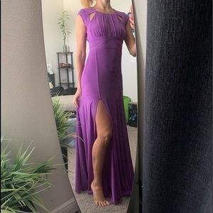 Purple fitted long BCBGMaxAzria